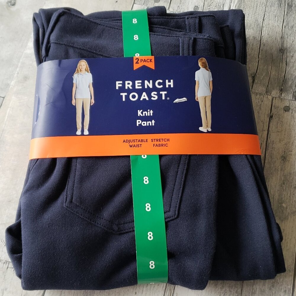 NWT - French Toast Navy Youth 2-pack Pant – Size 8